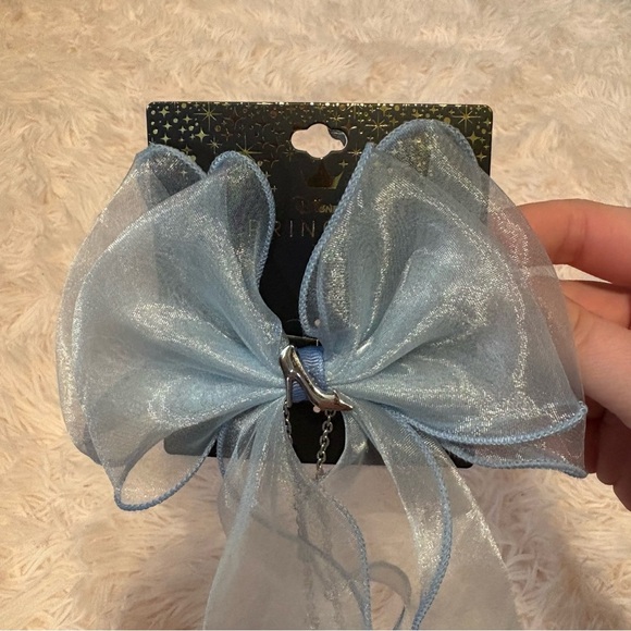 Disney Cinderella Glass Slipper Hair Bow NEW Cruise World Land Princess Blue